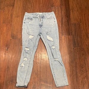 Judy Blue Light Blue Ripped Skinny Jeans